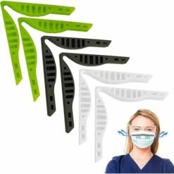 Trou Carré Vert + Noir + Blanc 2 Pièces Masque Pince Pont De Nez Lunettes Dispositif Anti-buée HANBING