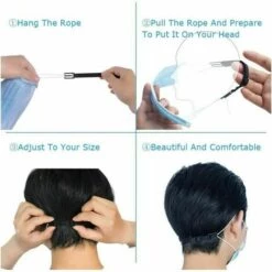 Clips De Masque 5 Noirs, élastiques De Sangle De Réglage Du Masque, Crochets De Masque Pour Réduire La Pression Et Améliorer Le Confort Derrière L'oreille HANBING -Protection des voies respiratoires Soldes 68326760 4