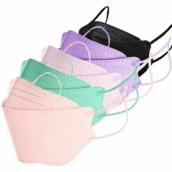 Lot De 50 Masques Jetables, 4 Plis De Type 3D Pour Enfants Et Adultes - Utilisation Quotidienne (enfants, Violet),ladacèe -Protection des voies respiratoires Soldes 68351488 4