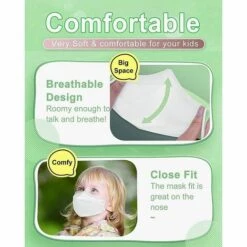 Lot De 50 Masques Jetables, 4 Plis De Type 3D Pour Enfants Et Adultes - Utilisation Quotidienne (enfants, Violet),ladacèe -Protection des voies respiratoires Soldes 68351488 5