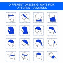 GRID COOL Écharpe Triangulaire En Soie De Glace D'été Masque Facial Masque De Protection Solaire Cyclisme En Plein Air Foulard Anti-ultraviolets Manchon De Cou Polyvalent Et Respirant Écharpe Anti-poussière Et Anti-gouttelettes - Noir - 1 Pièce -Protection des voies respiratoires Soldes 68491527 5