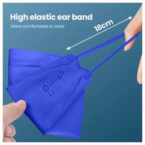 LLOVE 20 Stück FFP2 Mundschutzmaske,Mund- Und Nasenschutz Einwegmasken Mit 4-lagiger Filterun,bleu 4 LLOVE 20 Stück FFP2 Mundschutzmaske,Mund- Und Nasenschutz Einwegmasken Mit 4-lagiger Filterun,bleu – Image 2