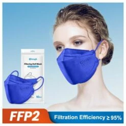 LLOVE 20 Stück FFP2 Mundschutzmaske,Mund- Und Nasenschutz Einwegmasken Mit 4-lagiger Filterun,bleu 9 LLOVE 20 Stück FFP2 Mundschutzmaske,Mund- Und Nasenschutz Einwegmasken Mit 4-lagiger Filterun,bleu -Protection des voies respiratoires Soldes 68573146 3