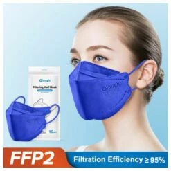 LLOVE 20 Stück FFP2 Mundschutzmaske,Mund- Und Nasenschutz Einwegmasken Mit 4-lagiger Filterun,bleu 10 LLOVE 20 Stück FFP2 Mundschutzmaske,Mund- Und Nasenschutz Einwegmasken Mit 4-lagiger Filterun,bleu -Protection des voies respiratoires Soldes 68573146 4