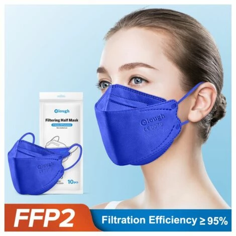 LLOVE 20 Stück FFP2 Mundschutzmaske,Mund- Und Nasenschutz Einwegmasken Mit 4-lagiger Filterun,bleu 6 LLOVE 20 Stück FFP2 Mundschutzmaske,Mund- Und Nasenschutz Einwegmasken Mit 4-lagiger Filterun,bleu – Image 4