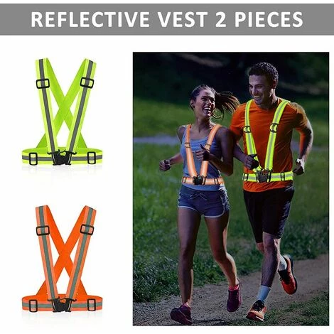 ECHOO Gilet Réfléchissant Gilet De Sécurité,Réglables Et Elastiques Dispositifs Réfléchissants Running Avec 2 Pièces Bracelets Réfléchissants Brassard Sécurité Pour Le Vélo, La Marche, La Course(vert) 5 ECHOO Gilet Réfléchissant Gilet De Sécurité,Réglables Et Elastiques Dispositifs Réfléchissants Running Avec 2 Pièces Bracelets Réfléchissants Brassard Sécurité Pour Le Vélo, La Marche, La Course(vert) – Image 3