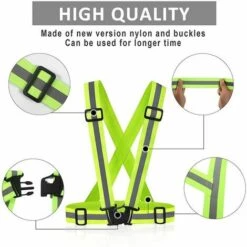 ECHOO Gilet Réfléchissant Gilet De Sécurité,Réglables Et Elastiques Dispositifs Réfléchissants Running Avec 2 Pièces Bracelets Réfléchissants Brassard Sécurité Pour Le Vélo, La Marche, La Course(vert) 11 ECHOO Gilet Réfléchissant Gilet De Sécurité,Réglables Et Elastiques Dispositifs Réfléchissants Running Avec 2 Pièces Bracelets Réfléchissants Brassard Sécurité Pour Le Vélo, La Marche, La Course(vert) -Protection des voies respiratoires Soldes 68595932 5