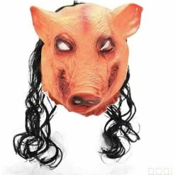 YIDOMDE Halloween Latex Masque Tête De Cochon Avec Cheveux Masque Animaux Porc Horreur Effrayant Accessoire Costume Déguisement Halloween Mascarade Carnaval Cosplay Fête Masque De Déguisement -Protection des voies respiratoires Soldes 68684735 4
