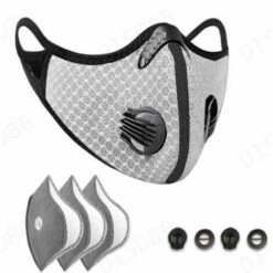 YIDOMDE Masque De Sport Anti-poussière Avec Filtre à Charbon Actif Pour PM2.5, Moto, Sport, Course à Pied, Escalade