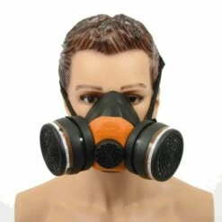 CLIMAX Masque Avec Cartouches A1 Taille Unique Noir Et Orange - Noir Et Orange -Protection des voies respiratoires Soldes 9895216 2